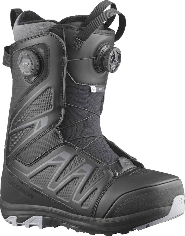 Salomon Women's Ivy BOA SJ BOA Black/Black/Lilac Gray Salomon Salomon Women's Ivy BOA SJ BOA Black/Black/Lilac Gray Salomon