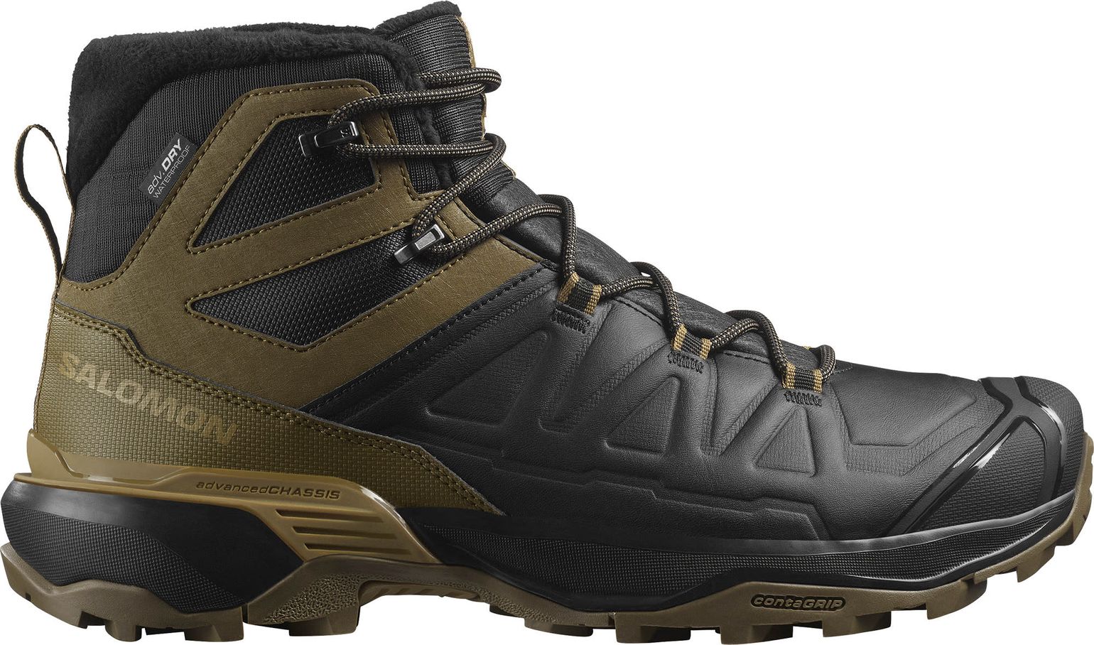 Salomon Men's X Ultra Snowpilot Waterproof Black/Military Olive/Gothic Olive