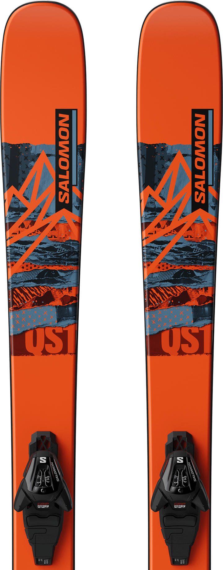 Salomon Junior's Skis L Qst Spark Flame/copen Blue/black Salomon
