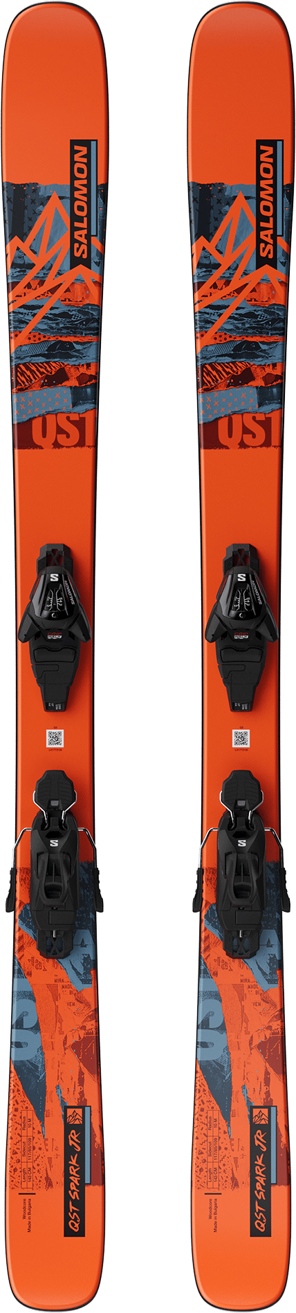 Salomon Junior's Skis L Qst Spark Flame/copen Blue/black Salomon