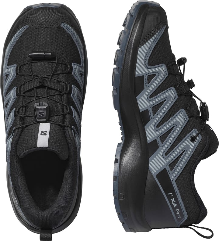 Salomon Kids' XA Pro V8 Waterproof Black/turbulence/quarry Salomon