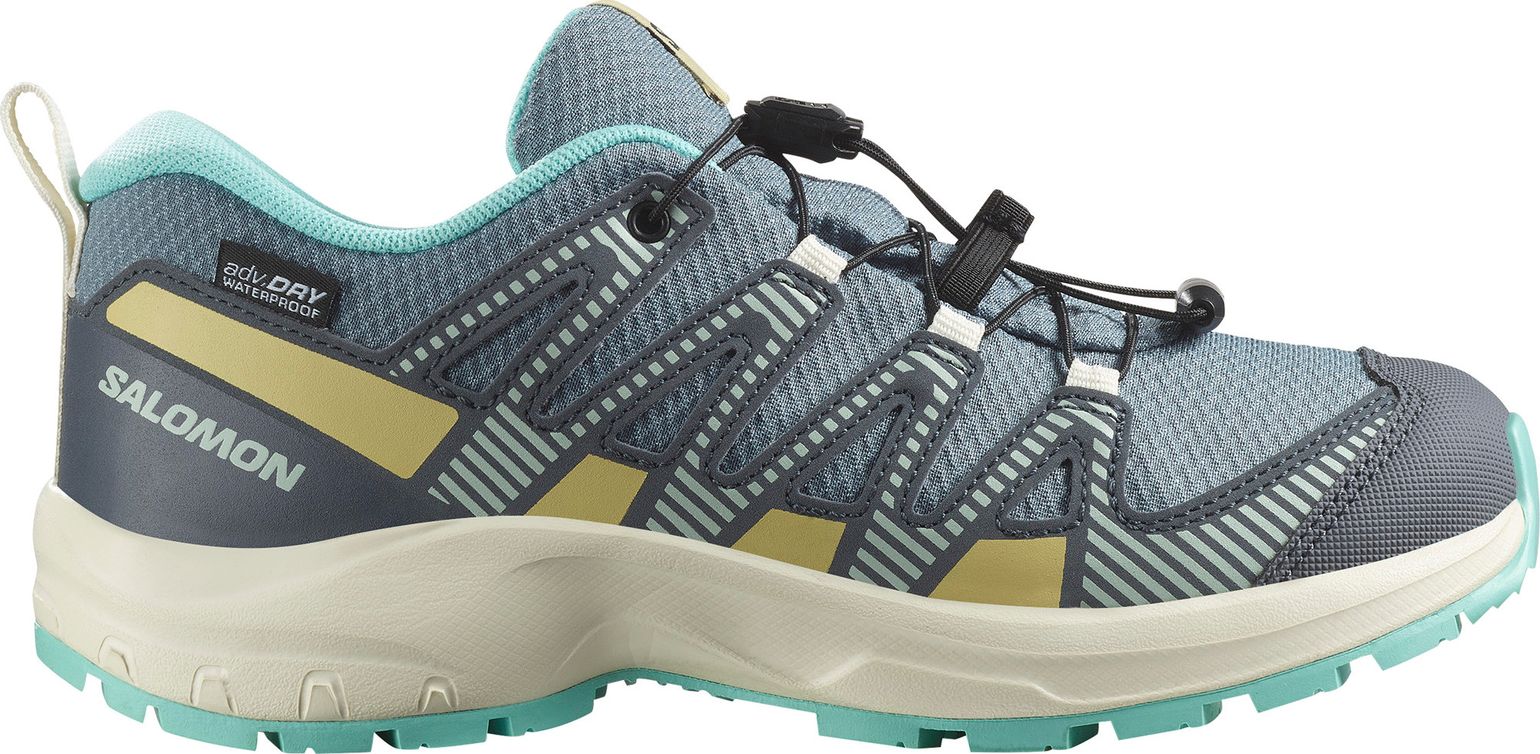 Salomon Kids' XA Pro V8 Waterproof Trooper/turbulence/aruba Blue