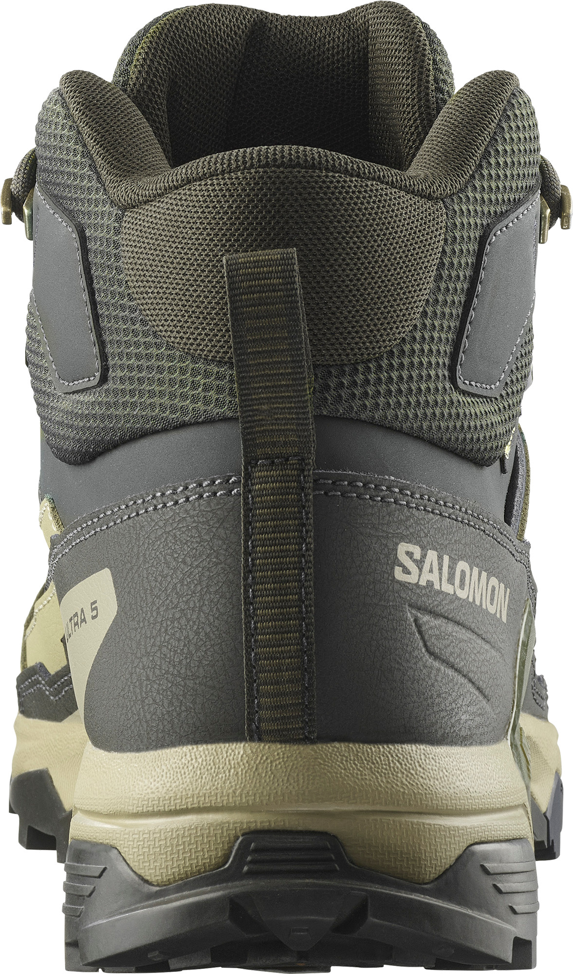 Salomon Men's X Ultra 5 Mid GORE-TEX Peat/gray Green/blue Nights