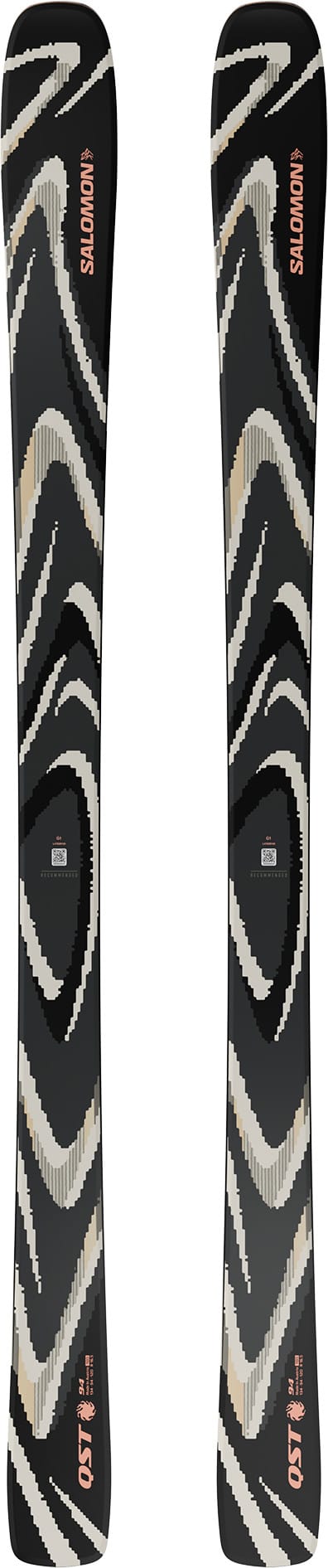 Salomon N Qst 94 Black Black/Almond Milk/Fusion Coral Salomon