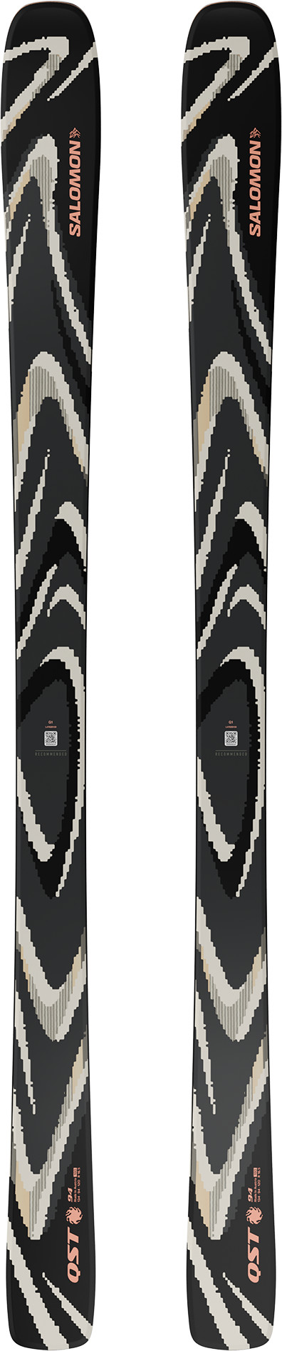 Salomon N Qst 94 Black Black/Almond Milk/Fusion Coral | Fjellsport.no