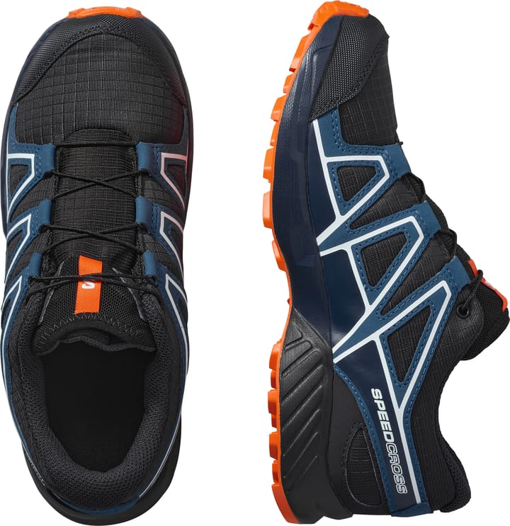Salomon Junior Speedcross Waterproof Dark Navy/Dark Blue/Red Orange Salomon