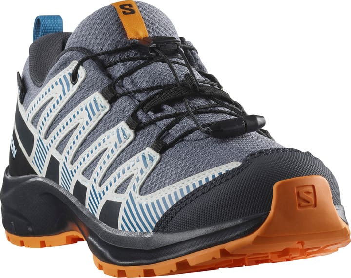 Salomon Kids' XA Pro V8 Waterproof Grisaille/Dark Blue/Turmeric Salomon Salomon Kids' XA Pro V8 Waterproof Grisaille/Dark Blue/Turmeric Salomon