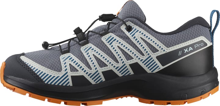 Salomon Kids' XA Pro V8 Waterproof Grisaille/Dark Blue/Turmeric Salomon Salomon Kids' XA Pro V8 Waterproof Grisaille/Dark Blue/Turmeric Salomon
