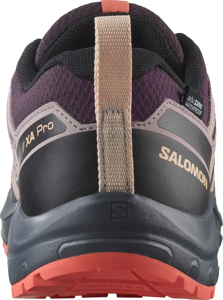 Salomon Kids' XA Pro V8 Waterproof Plum Kitten / Turbulence / Fusion Coral Salomon