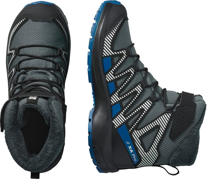 Salomon Juniors' XA PRO V8 Winter ClimaSalomon Turbulence/Black/Dark Blue Salomon Salomon Juniors' XA PRO V8 Winter ClimaSalomon Turbulence/Black/Dark Blue Salomon