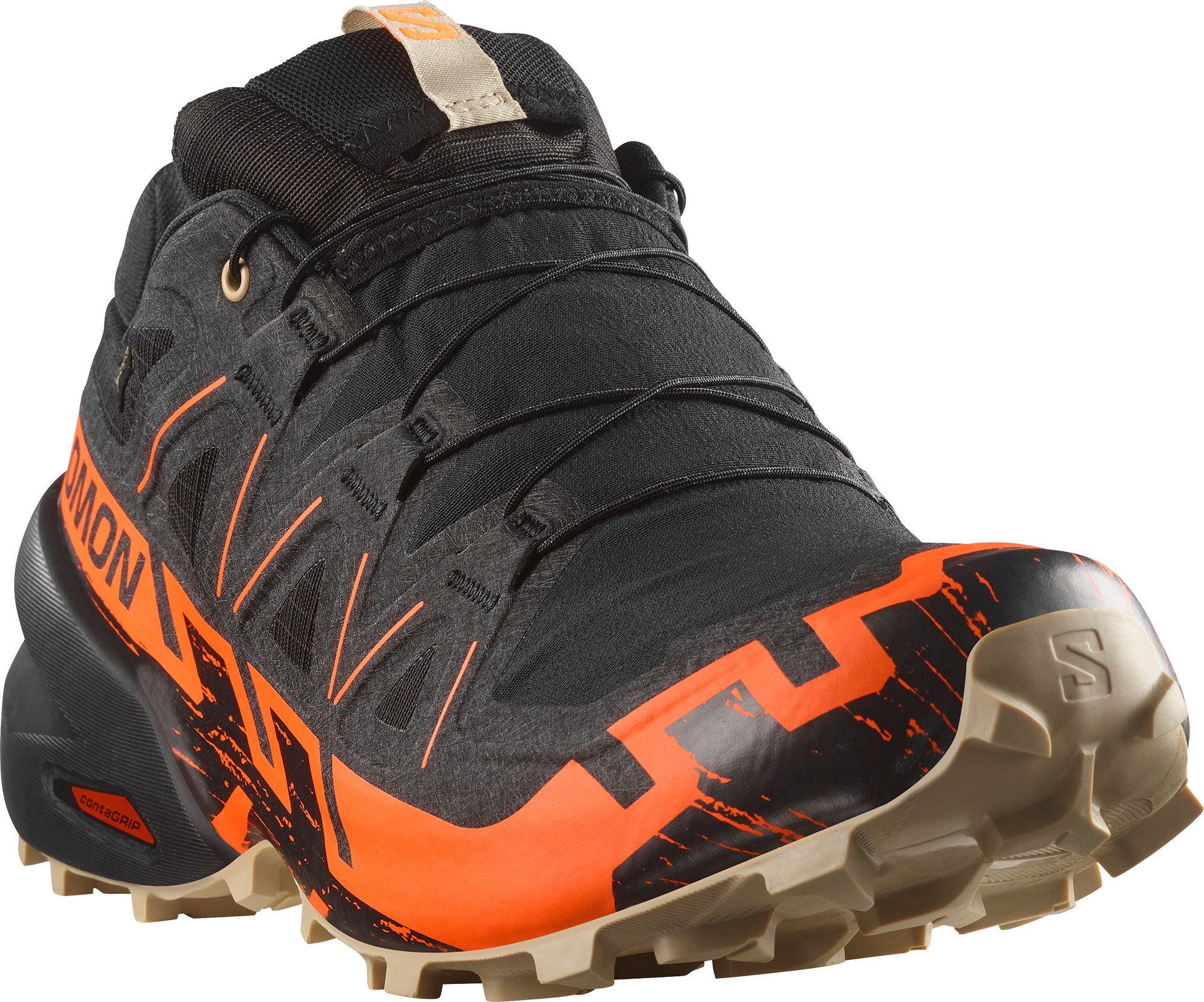 Salomon Men's Speedcross 6 GORE-TEX Black/Shocking Orange/White