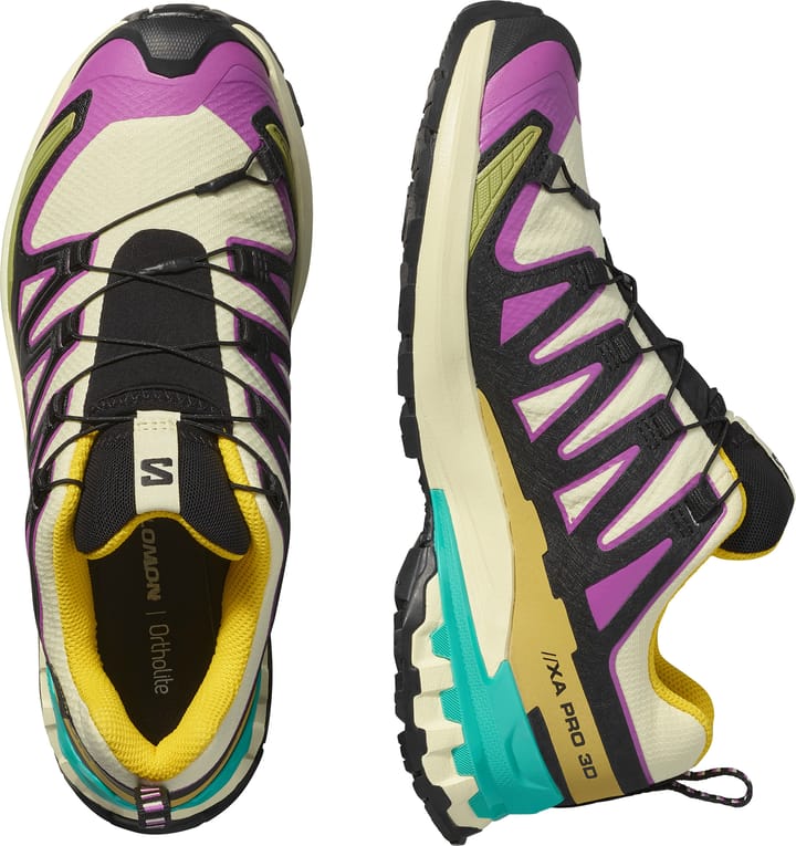 Salomon Women's XA Pro 3d V9 GORE-TEX Transparent Yellow/Black / Waterfall Salomon
