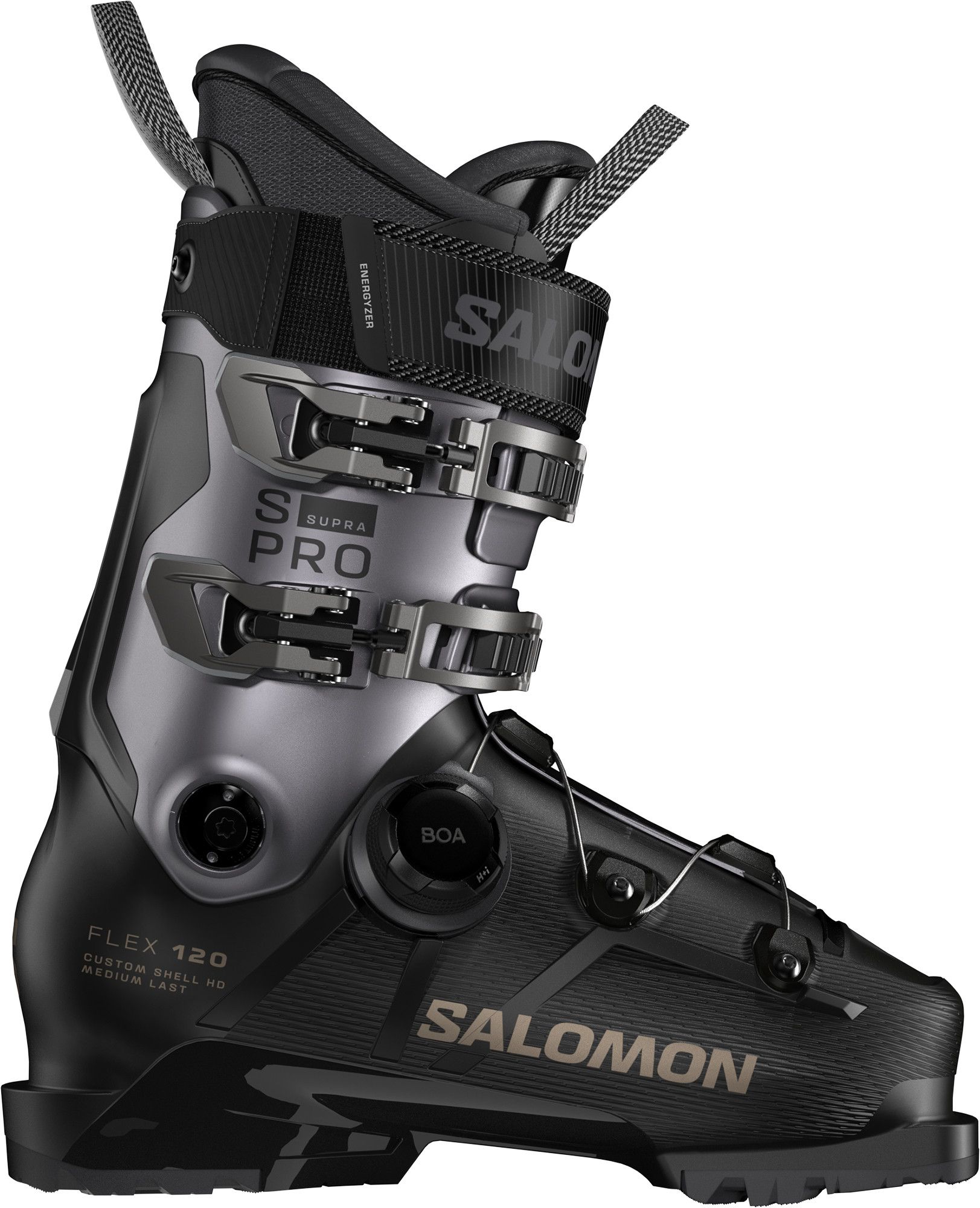 Salomon Men's S/Pro Supra Boa 120 Black/Hematite Met./Titanium Met. Pd