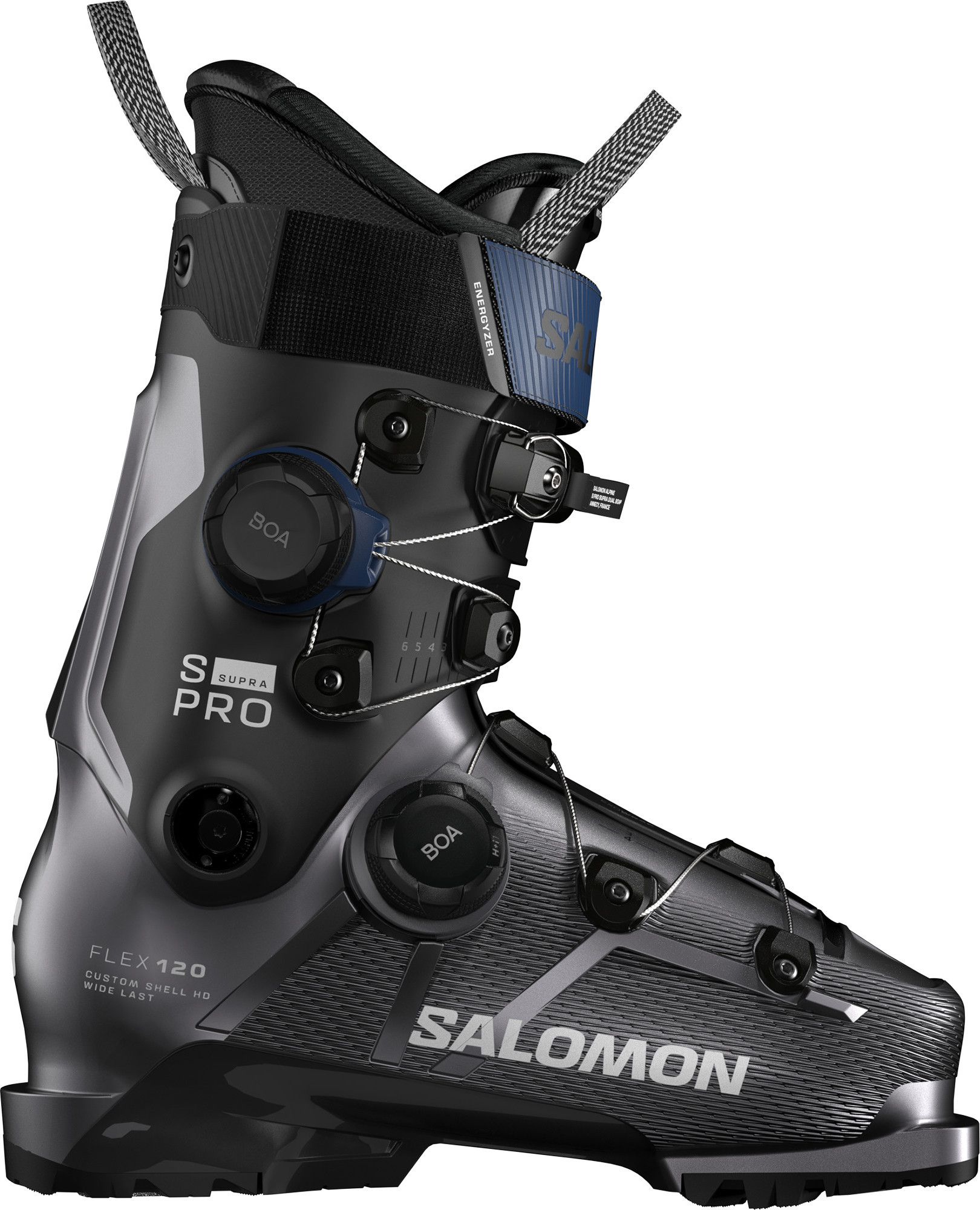 Salomon Men's S/Pro Supra Dual BOA 120 GripWalk Beluga Met./Black/Estate