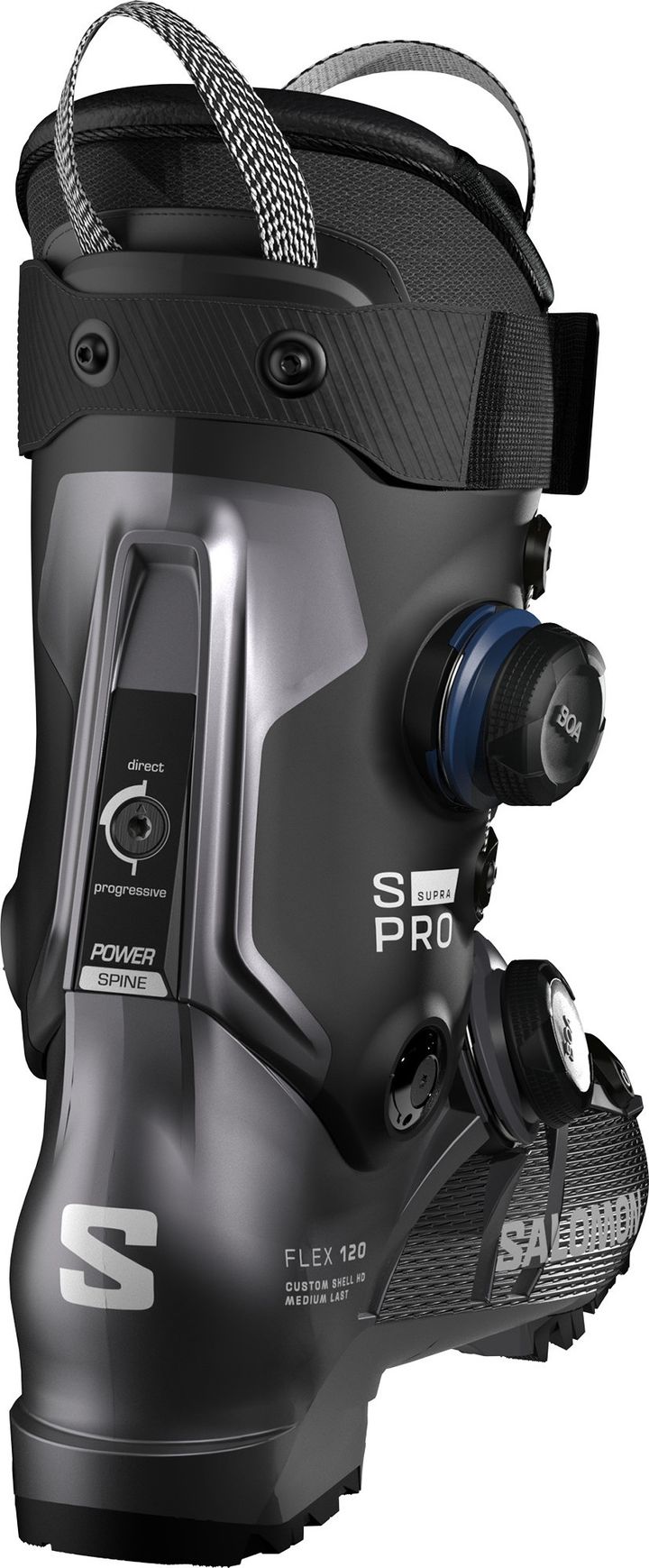 Salomon Men's S/Pro Supra Dual BOA 120 GripWalk Beluga Met./Black/Estate Blue Salomon