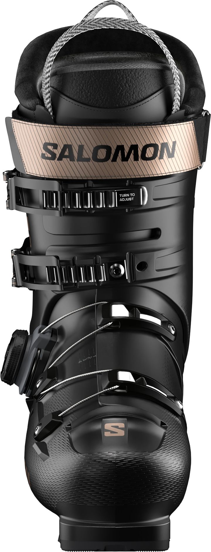 Salomon Women's S/Pro Delta BOA 95 GripWalk Black/Black/Pink Gold Metallic Salomon