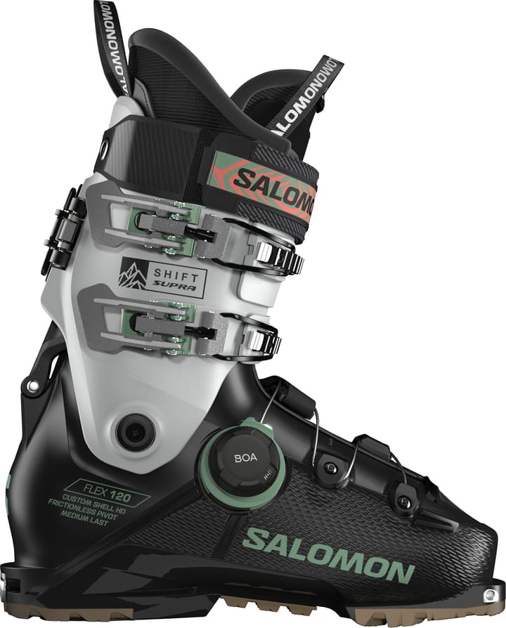 Salomon Men's Shift Supra BOA 120 GripWalk Black / Cool Gray 5 / Shale Green Salomon