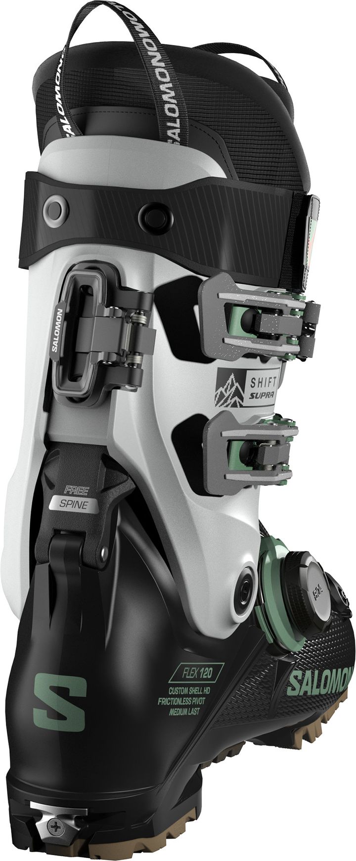 Salomon Men's Shift Supra BOA 120 GripWalk Black / Cool Gray 5 / Shale Green Salomon