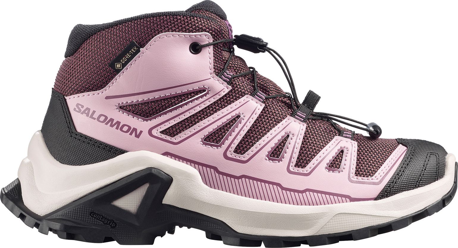 Salomon Junior's X Ultra Mid GORE-TEX Huckleberry/Dawn Pink/Concord Grape