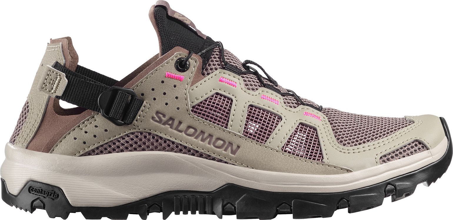 Salomon Women's Techamphibian 5 Silver Sage/Iron/Knockout Pink
