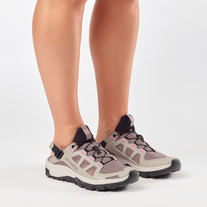 Salomon Women's Techamphibian 5 Silver Sage/Iron/Knockout Pink Salomon