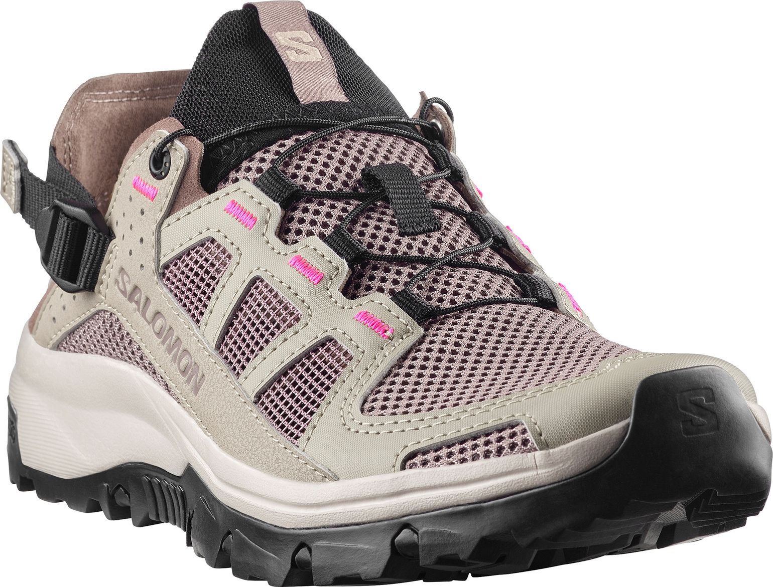 Salomon Women's Techamphibian 5 Silver Sage/Iron/Knockout Pink