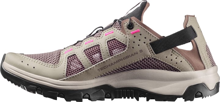 Salomon Women's Techamphibian 5 Silver Sage/Iron/Knockout Pink Salomon