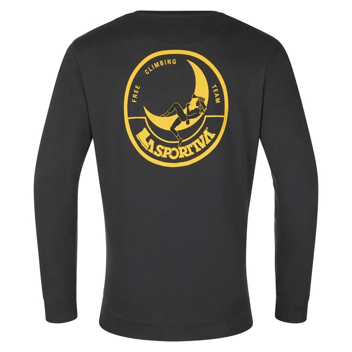 La Sportiva Men's Climbing On The Moon Sweatshirt Carbon/Giallo La Sportiva