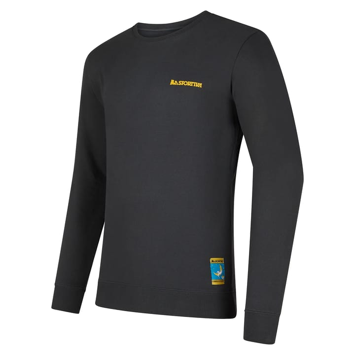 La Sportiva Men's Climbing On The Moon Sweatshirt Carbon/Giallo La Sportiva