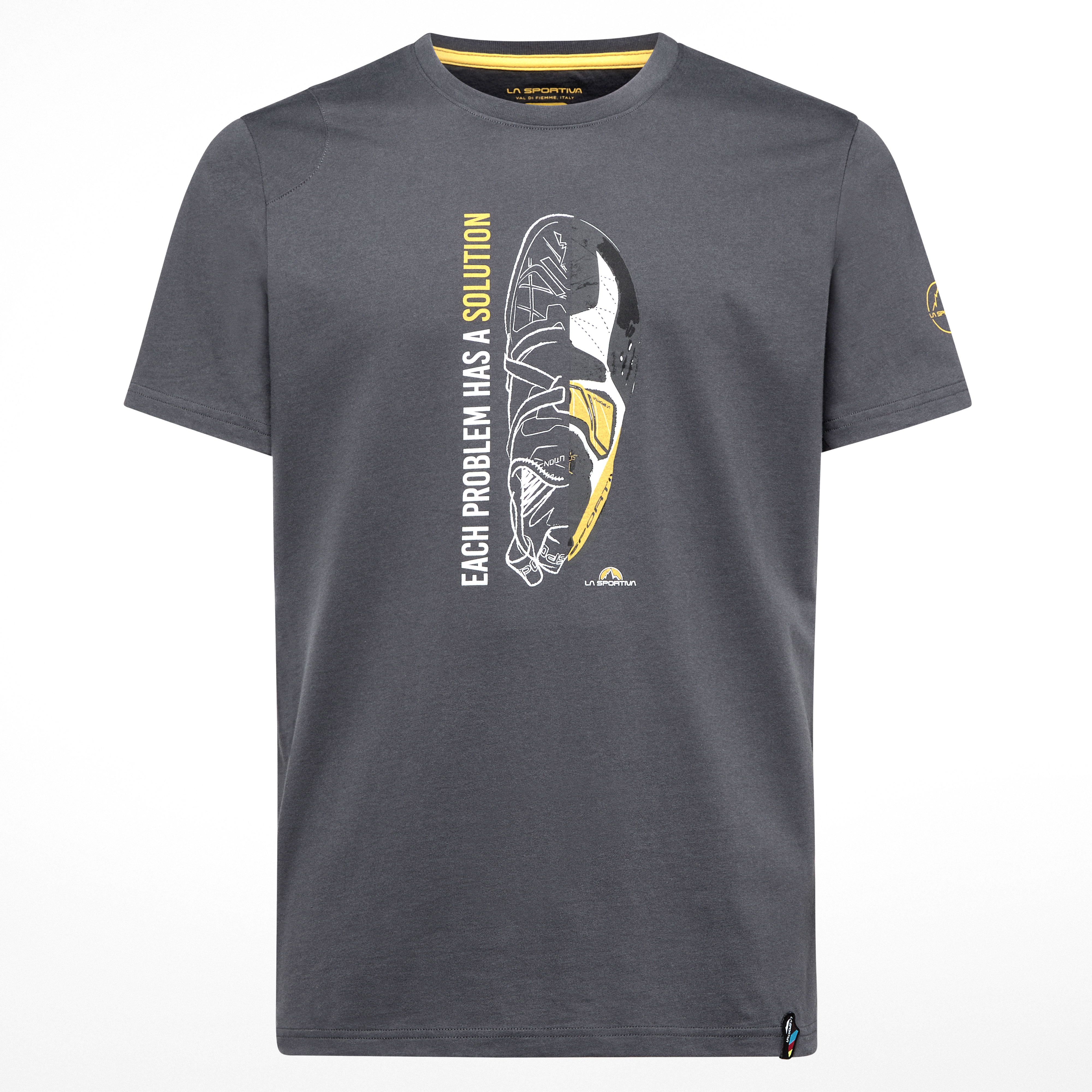 La Sportiva La Sportiva Men's Solution T-Shirt Carbon/Yellow L, Carbon/Yellow