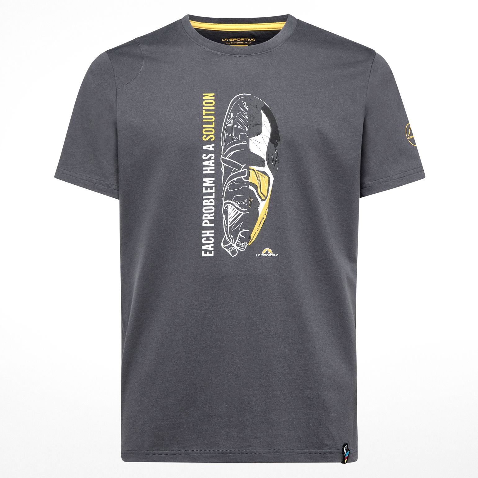 La Sportiva Men's Solution T-Shirt Carbon/Yellow