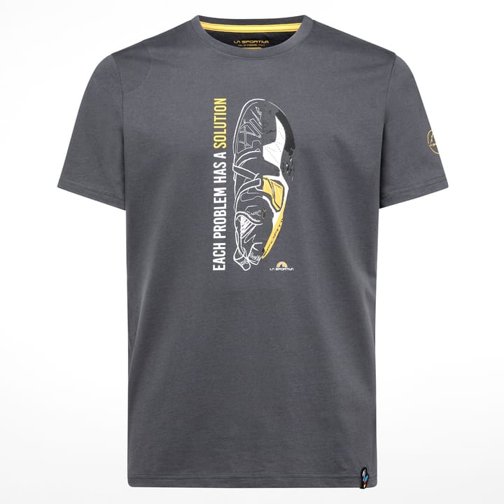 La Sportiva Men's Solution T-Shirt Carbon/Yellow La Sportiva