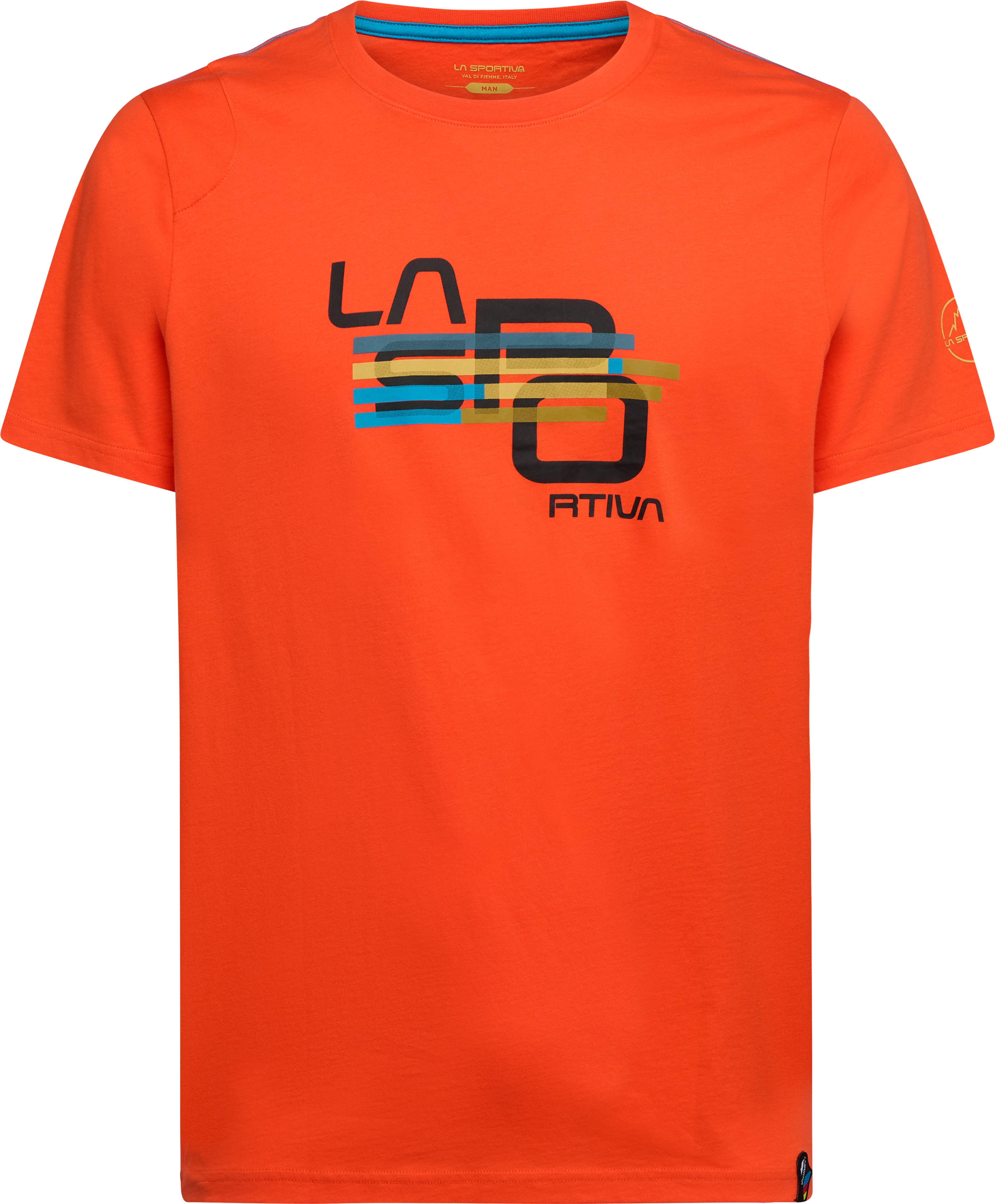 La Sportiva Men’s Stripe Cube T-Shirt Cherry Tomato