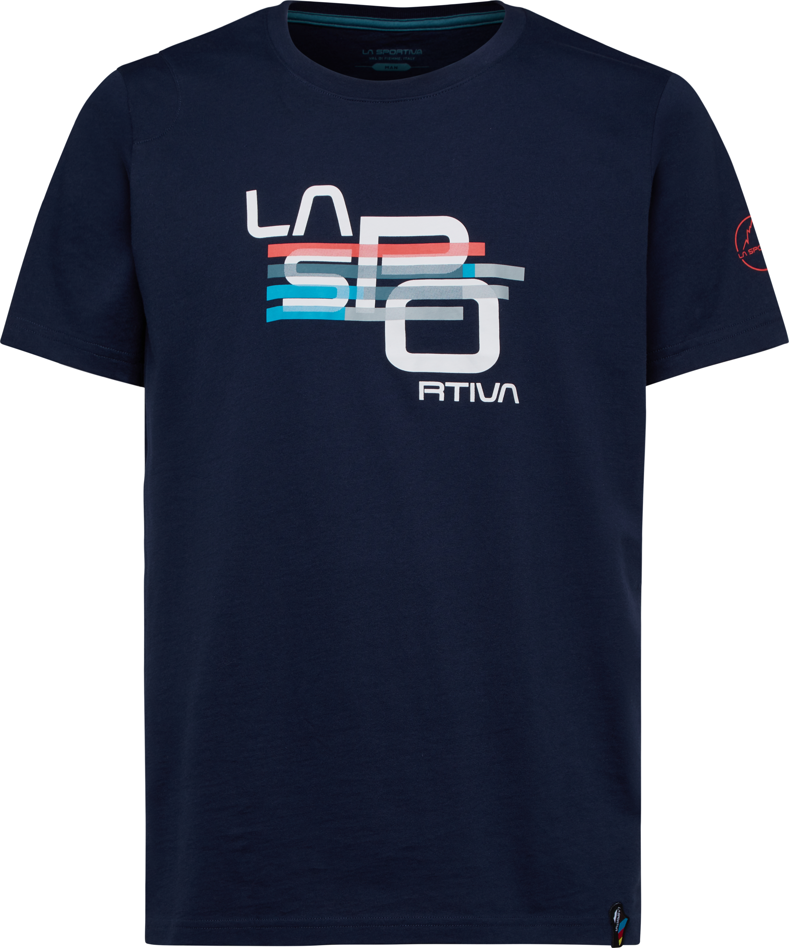 La Sportiva La Sportiva Men's Stripe Cube T-Shirt Deep Sea M, Deep Sea