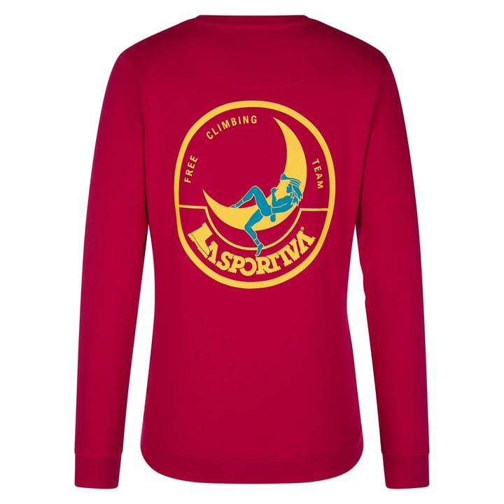 La Sportiva Women's Climbing On The Moon Sweatshirt Fucsia/Giallo La Sportiva