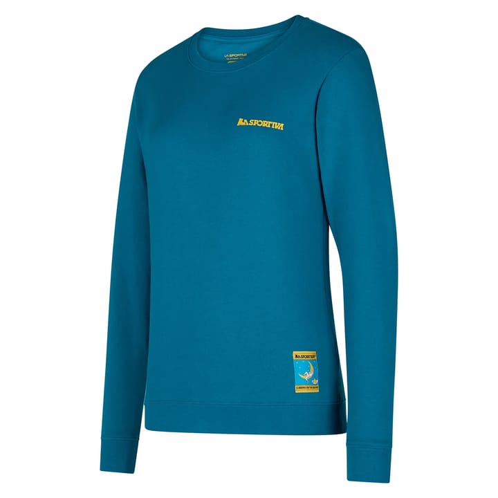 La Sportiva Women's Climbing On The Moon Sweatshirt Turchese/Giallo La Sportiva