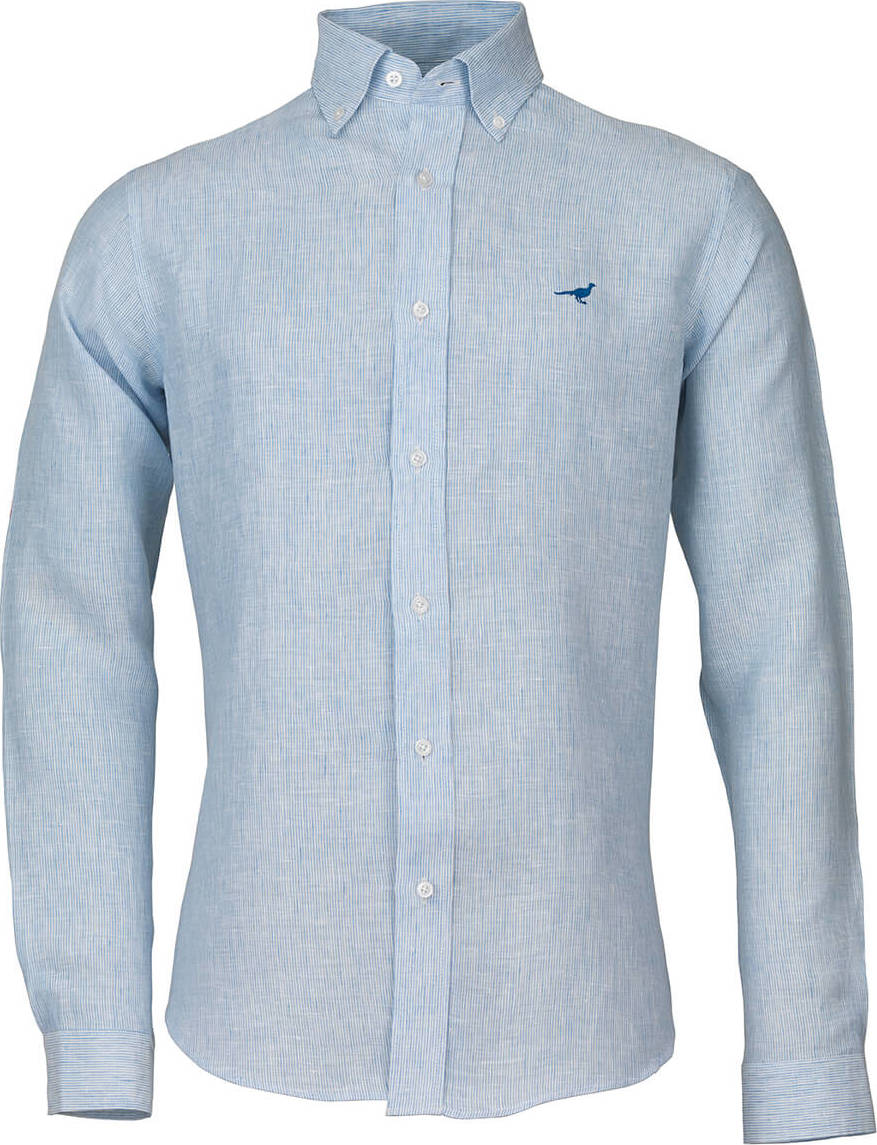 Laksen Men’s Portofino Linen Shirt Blue