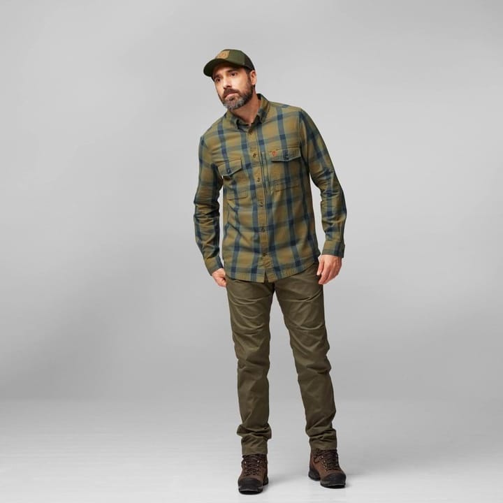 Fjällräven Lappland Mesh Shirt M Light Olive-Indigo Blue Fjällräven