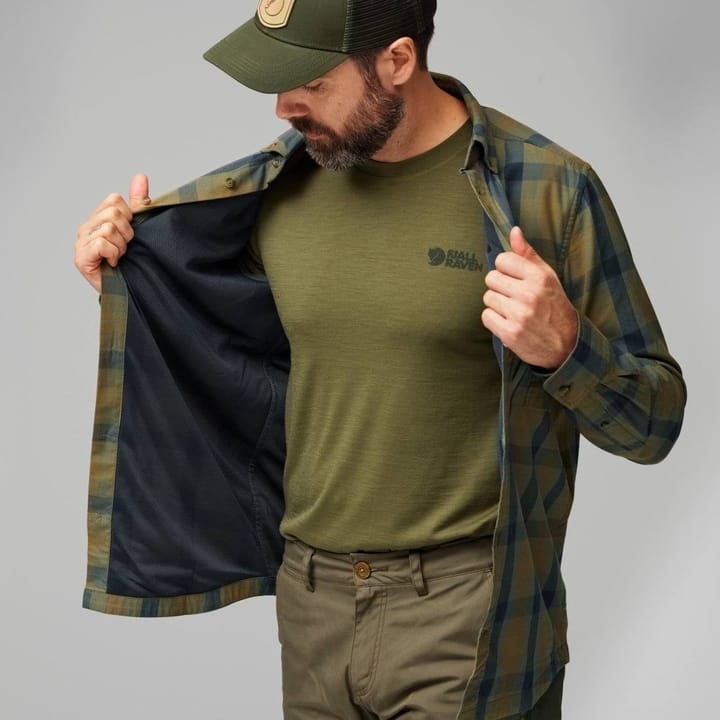 Fjällräven Lappland Mesh Shirt M Light Olive-Indigo Blue Fjällräven