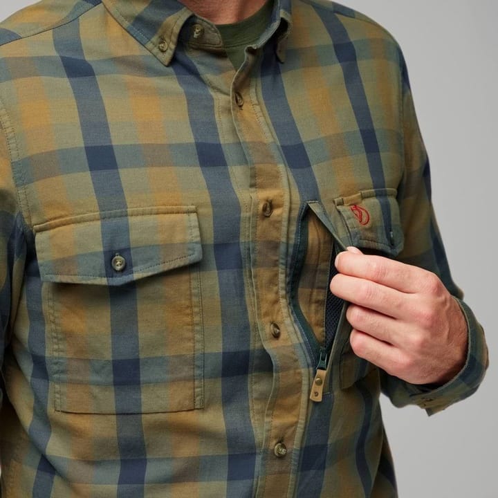 Fjällräven Lappland Mesh Shirt M Light Olive-Indigo Blue Fjällräven