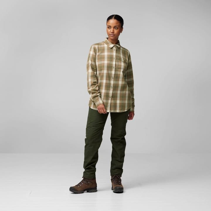 Fjällräven Lappland Mesh Shirt W Light Olive-Indigo Blue Fjällräven