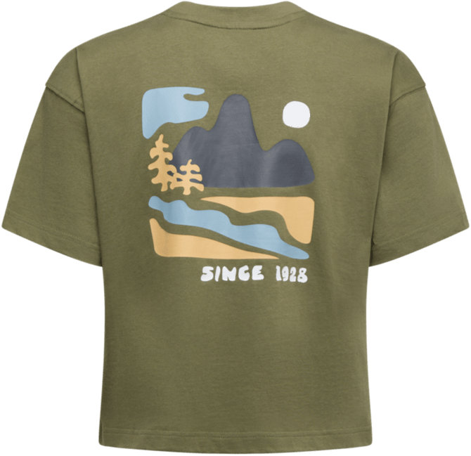 La Sportiva Women's Redgarden Crop T-Shirt Cypress/Chalk La Sportiva