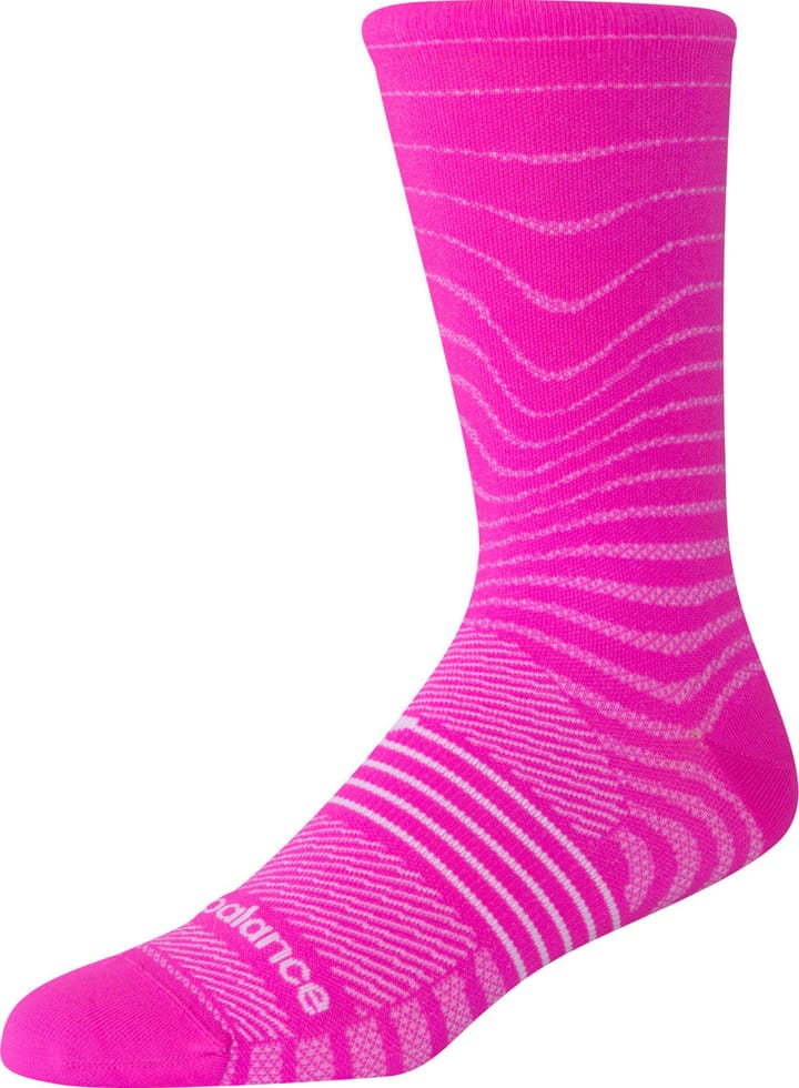New Balance Pro Run Crew Socks 1 Pair Pink Heat New Balance