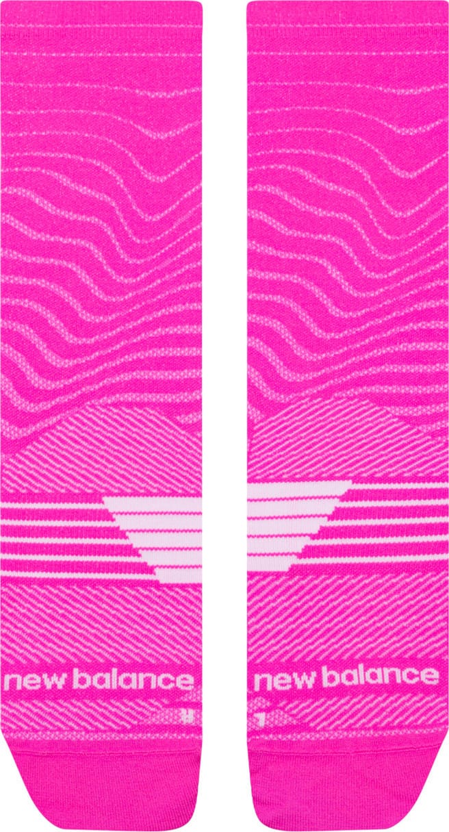 New Balance Pro Run Crew Socks 1 Pair Pink Heat New Balance