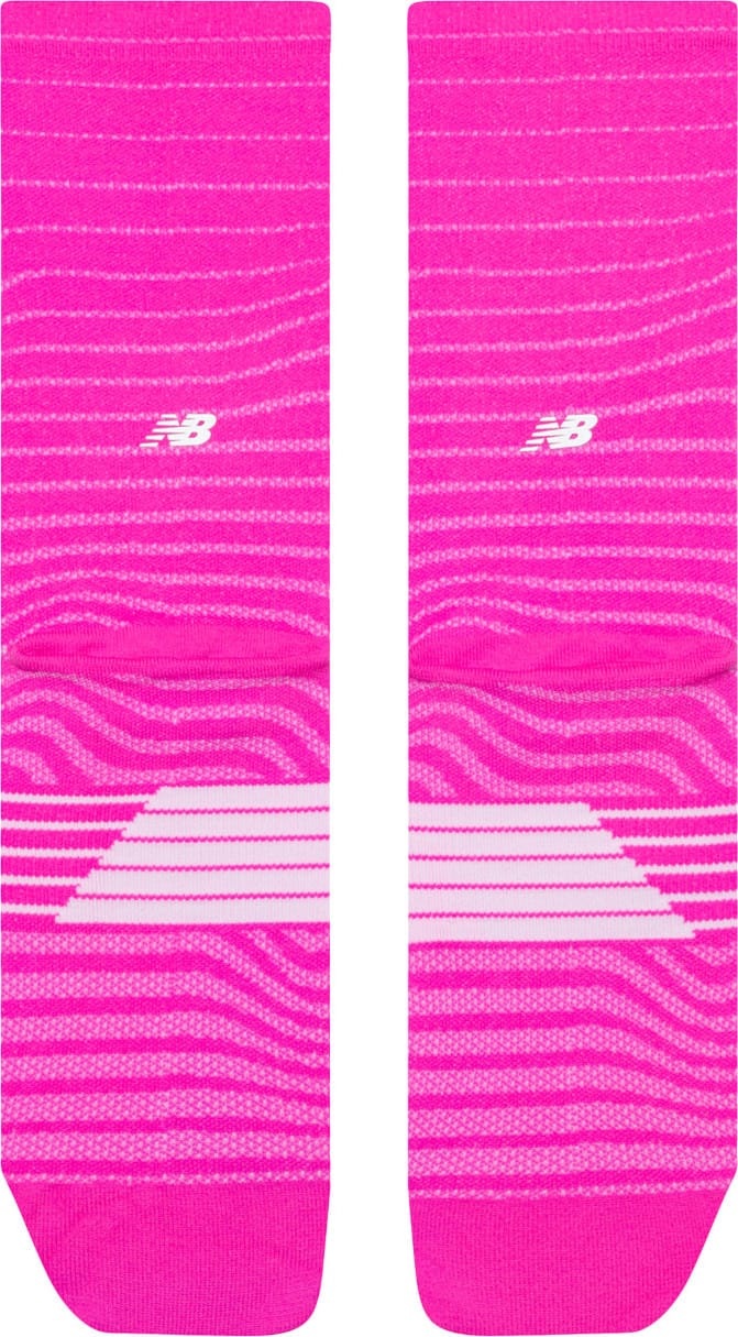 New Balance Pro Run Crew Socks 1 Pair Pink Heat New Balance