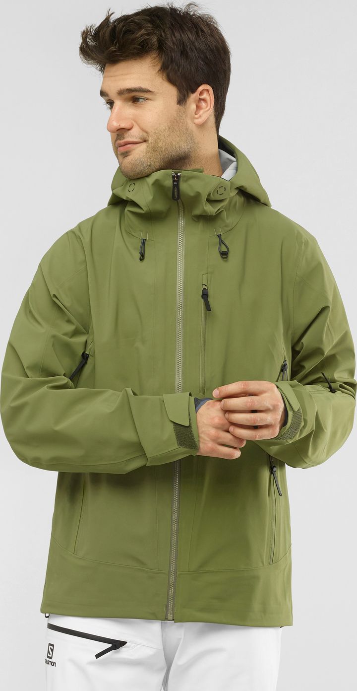 Salomon Men's Outlaw 3L Shell Jacket Martini Olive Salomon