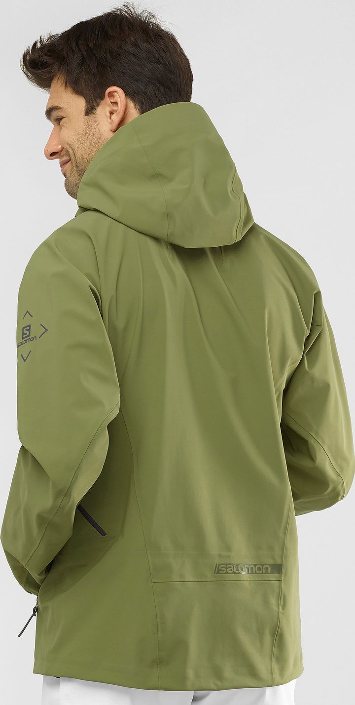 Salomon Men's Outlaw 3L Shell Jacket Martini Olive Salomon