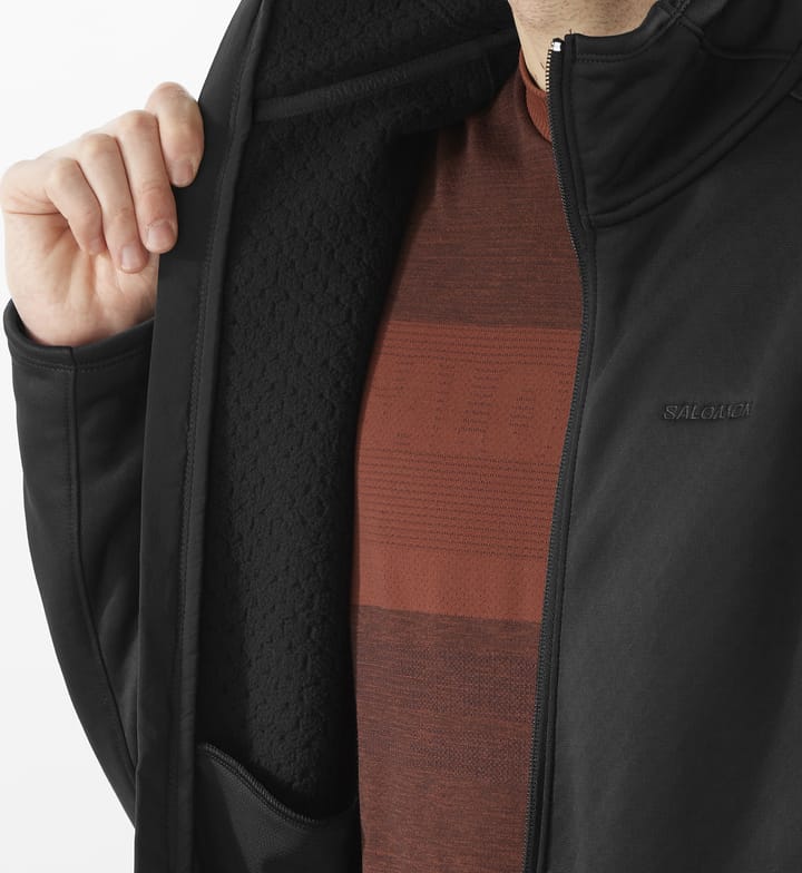 Salomon Outline Warm fleece Fz M Deep Black Salomon