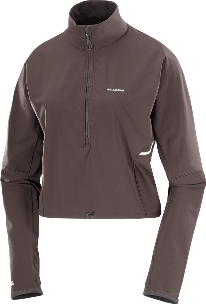Salomon Sense Aero Hybrid Crop Pullover W Coffee Bean/ Salomon