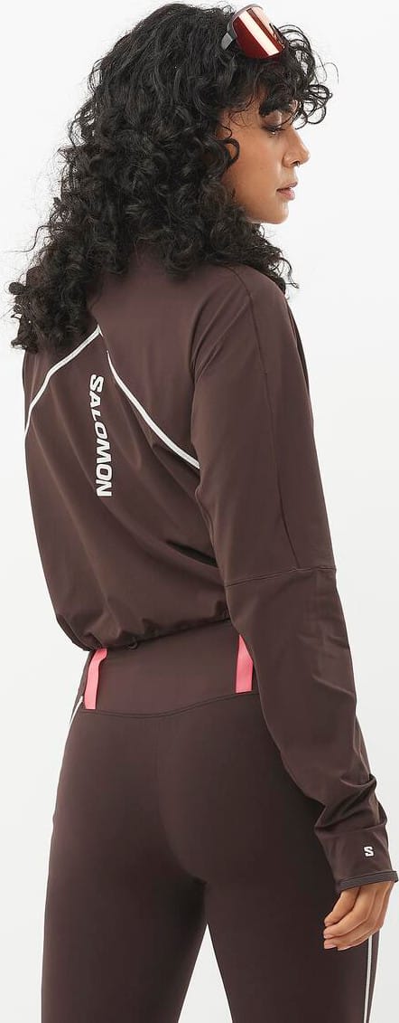 Salomon Sense Aero Hybrid Crop Pullover W Coffee Bean/ Salomon
